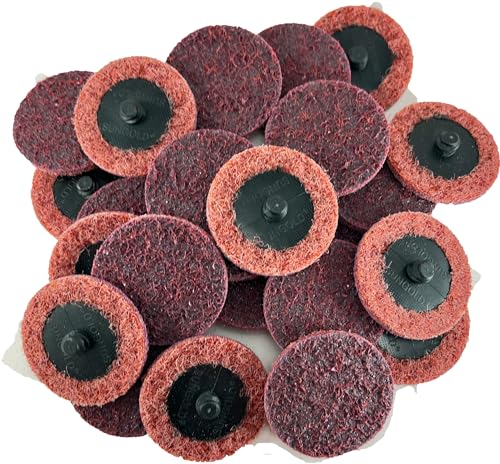 Sungold Abrasives 74903 Schnellwechselscheibe, nicht gewebt, für Oberflächenpflege, Typ R, 5 cm, Kastanienbraun, 25 Stück von Sungold Abrasives