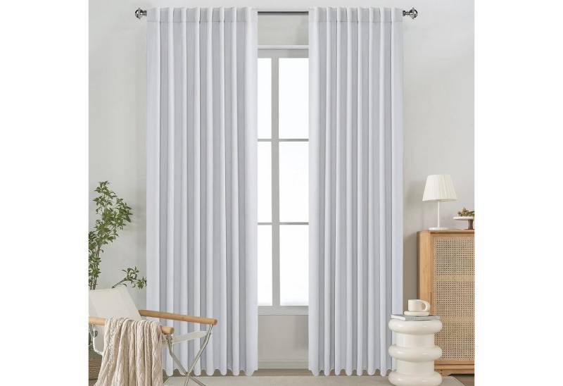 Sunicol Gardine Blickdicht Vorhang Thermo Verdunkelungsvorhang Kräuselband Dekoschal, (2 St), Verdunklungsvorhänge mit Ösen Schlafzimmer Wärmeisolierend von Sunicol