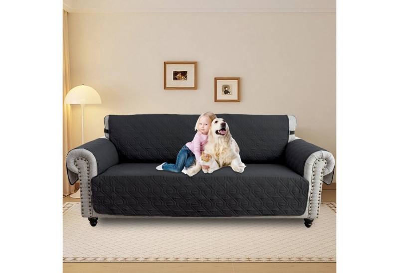 Sunicol Sofabezug Wasserdicht Gesteppter Haustier Hunde Couch Anti-Rutsch Schutz 1-3Sitz, Sesselschoner Sesselbezug Sofa Überwurf Armlehnenauflage von Sunicol