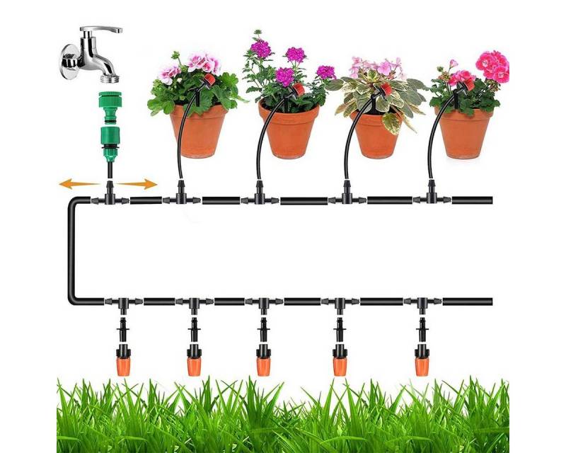 Sunicol Bewässerungssystem Schlauch-Tropfbewässerungssystem,360 Grad einstellbar,8-Loch-Sprinkler, (1-tlg), für Garten Gemüse Garten Bewässerung Einfügen Boden von Sunicol