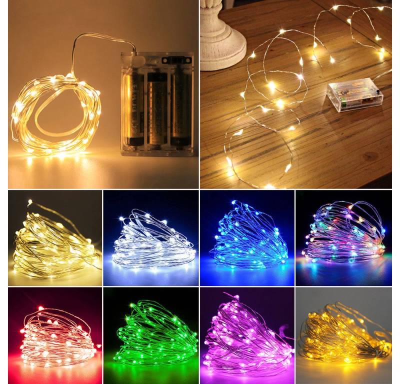 Sunicol LED-Lichterkette 2/3/5/10M, Kupferdraht, AA-Batterie, für Weihnachten Hochzeit Party Sunicol LED-Lichterkette 2/3/5/10M, Kupferdraht, AA-Batterie, für Weihnachten Hochzeit Party von Sunicol