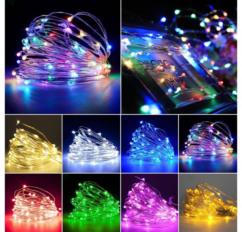 Sunicol LED-Lichterkette 2/3/5/10M, Kupferdraht, AA-Batterie, für Weihnachten Hochzeit Party Sunicol LED-Lichterkette 2/3/5/10M, Kupferdraht, AA-Batterie, für Weihnachten Hochzeit Party von Sunicol