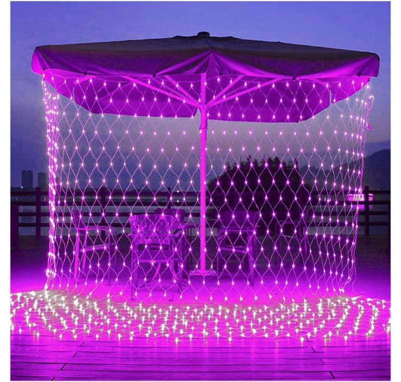 Sunicol LED-Lichterkette Wasserdicht LED Lichternetz Weihnachtsdeko, 8 Modi, für Hochzeit, Büsche Garten, Balkon, 1.5X1.5M/2X2M/3X2M/6x4M von Sunicol