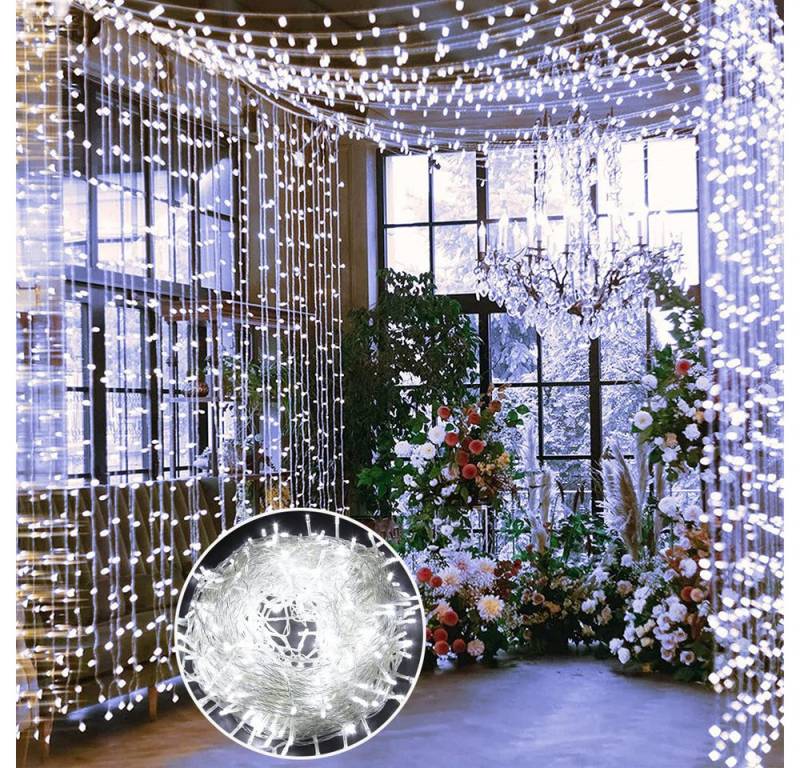 Sunicol Lichterkette 10-100M 8 Modi Lichterkette mit Stecker, für DIY Schlafzimmer Party Garten Hochzeit Deko von Sunicol