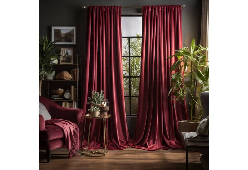 Sunicol Vorhang 2er Set Samtvorhänge Kräuselband Verdunkelungsvorhang, Blickdicht Velvet Gardinen für Schlafzimmer Wohnzimmer von Sunicol