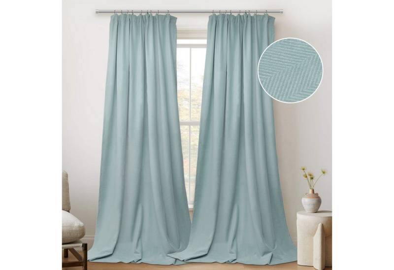 Sunicol Vorhang Blickdicht Samt Thermogardine mit Kräuselband, Geprägtes Geometrisches, (2 St), Verdunkelungsgardinen für Schlafzimmer Wohnzimmer, 2er Set von Sunicol
