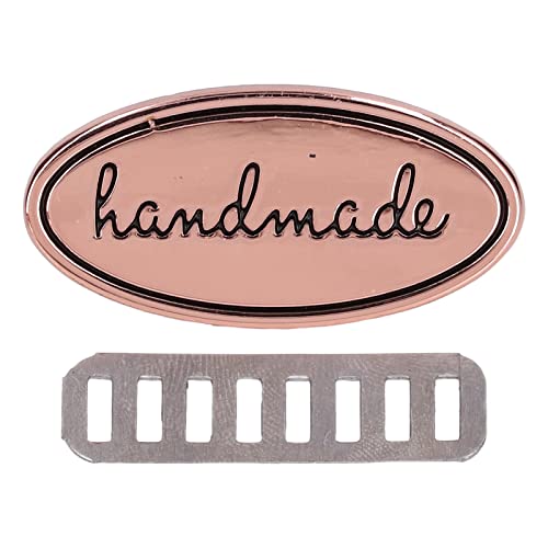 Handgefertigte Etiketten langlebige exquisite Tags für DIY -Taschen Brieftaschen nähen Handwerkshandwerk (Roségold) von Sunicon
