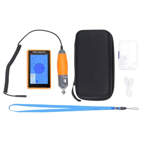 Optical Fiber End Face Detector Handheld, 400X Magnification 5in Touch Screen Real Time Video Probe Inspection Kit with SC FC ST LC Connectors for Network Professionals Optical Fiber End Face Detector Handheld, 400X Magnification 5in Touch Screen Real Time Video Probe Inspection Kit with SC FC ST LC Connectors for Network Professionals von Sunicon
