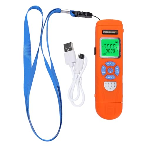 Optical Power, Meter Fiber Optic Tester Professional Rechargeable Portable Visual Fault Locator RJ45 Network Tester for Telecom Engineers Network Technicians ABS Material von Sunicon