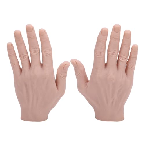 Sunicon 1 Paar realistisches Silikon Männliche Handmodell weiche flexible wiederverwendbare männliche Schaufensterpuppe Handmodell für die Zeige der Schmuckmalerei Praxis Sunicon 1 Paar realistisches Silikon Männliche Handmodell weiche flexible wiederverwendbare männliche Schaufensterpuppe Handmodell für die Zeige der Schmuckmalerei Praxis von Sunicon