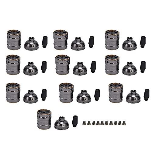 Sunicon 10Pcs Retro Lamp Holder, Durable Elegant Aluminum Ceiling Bulb Socket for E26 E27 Bulb von Sunicon