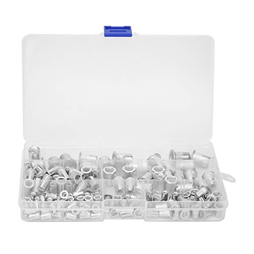 Sunicon 150pcs M3 M4 M5 M6 M8 Aluminium Nietmutter, Gewinde Einsatzmuttern Kit Hardware -Befestigungselemente von Sunicon