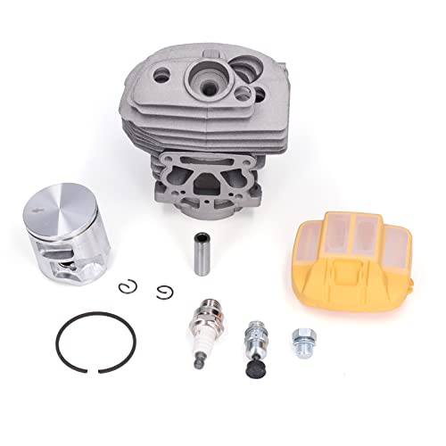 Sunicon 46 mm Zylinderkolbenbaugruppe, Luftfilterabdeckungsabdeckungsventil Set für 555 560 562 XP -Kettensäge angepasst von Sunicon