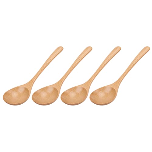 Sunicon 4Pcs Large Wooden Spoon, Wood Safe Wide Application Wooden Spoon Set for Cooking Mixing Serving von Sunicon