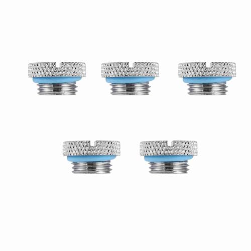 Sunicon 5-teiliges Messing-G1/4-Gewinde zum Einschrauben von Wasserstopfen für PC-Wasserkühlsystem von Sunicon