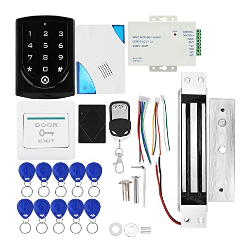 Sunicon Door Access Control System, 180KG Magnet Lock Remote Control Button Doorbell Power Supply 10 Keyfobs for Residential, Commercial Housing Sunicon Door Access Control System, 180KG Magnet Lock Remote Control Button Doorbell Power Supply 10 Keyfobs for Residential, Commercial Housing von Sunicon