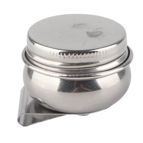 Sunicon Ölfarbe Palette Tasse, Edelstahl Doppelschöpflöffel mit Deckel Palettenbecher Paletten Becher Doppelpalettenbecher Mischpalette Nasspalette Ölfarben Zubehör Zeichenbrett Palletten von Sunicon