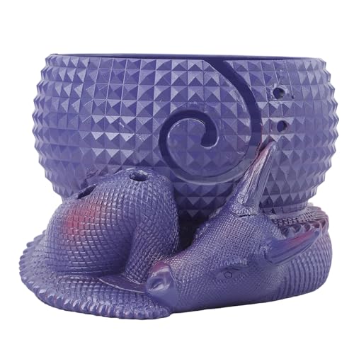 Sunicon Garnspeicherschale mit Löchern Drachen- und Eierdesign -Harzgarnhalter für häkelnde Strickprojekte zu Hause (Lila) von Sunicon