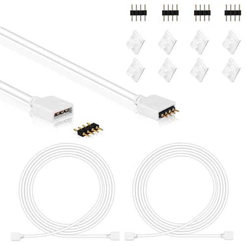 2er-Pack 2M Verlängerung Anschluss Kabel für RGB LED Strip Led Streifen 4 pin, geeignet für LED RGB Leiste Streifen 2er-Pack 2M Verlängerung Anschluss Kabel für RGB LED Strip Led Streifen 4 pin, geeignet für LED RGB Leiste Streifen von Sunity