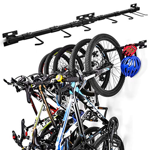 Fahrradständer Fahrrad Wandhalterung, Fahrradhalter für die Wandmontage Fahrradhalterung Fahrradständer für 5 Fahrräder Aufbewahrungsständer, 2er-Pack von Sunix