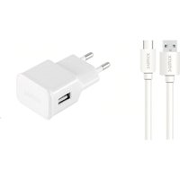 Netzteil Ladegerät 2A Typ-C Tragbares Reiseladegerät Steckdose 1,2m Kabel kompatibel mit Smartphones, Android Smartphones in Weiß - Sunix von Sunix