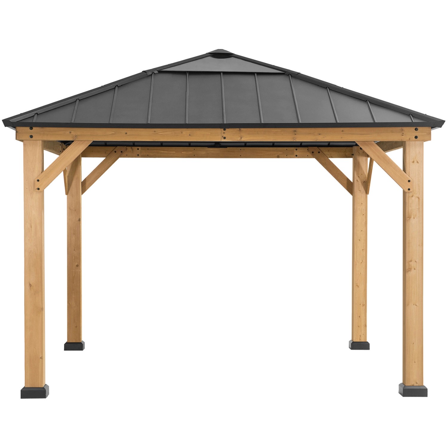 Sunjoy Gazebo Pirin Zedernholz 336 cm x 336 cm Anthrazit von Sunjoy