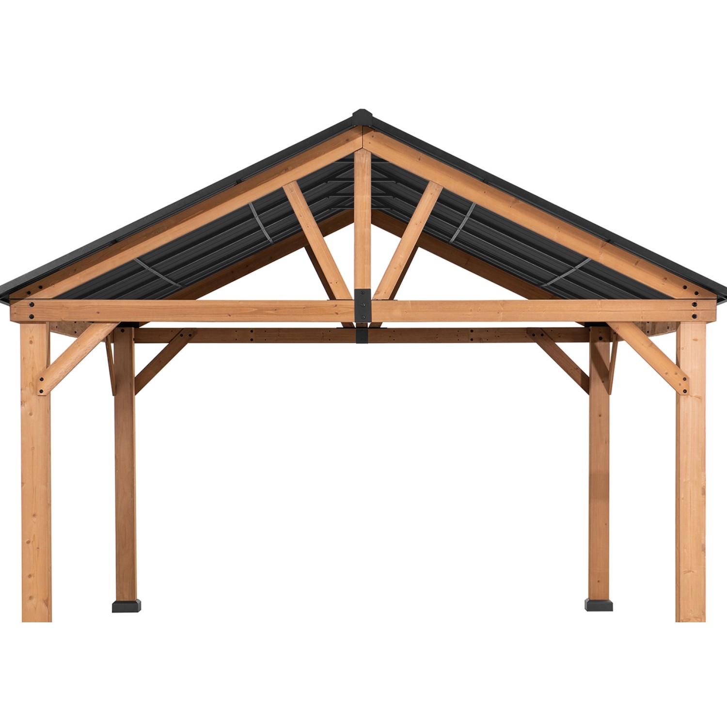 Sunjoy Gazebo Tödi Zedernholz 399 cm x 335 cm Anthrazit von Sunjoy