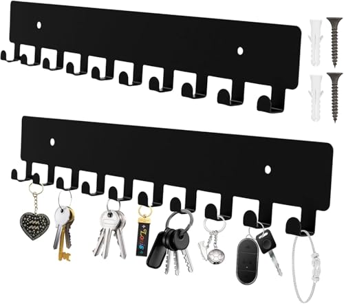 Sunkangkang 2 Pack Schlüsselhalter Wandhalterung mit 10 Haken & Inklusive Schrauben, Autoschlüsselhalter für Wand Sunkangkang 2 Pack Schlüsselhalter Wandhalterung mit 10 Haken & Inklusive Schrauben, Autoschlüsselhalter für Wand von Sunkangkang