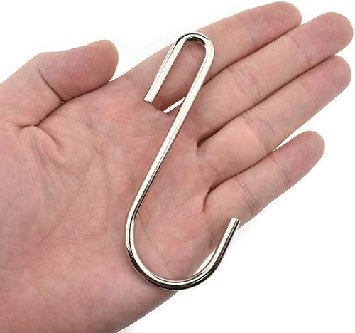 Sunkangkang Große S-Haken, rostfrei, zum Aufhängen von Eisengusstöpfen und Pfannen vom Drahtregal, schmales Ende, löst sich nicht ab, 7 Stück, 9,4 cm Sunkangkang Große S-Haken, rostfrei, zum Aufhängen von Eisengusstöpfen und Pfannen vom Drahtregal, schmales Ende, löst sich nicht ab, 7 Stück, 9,4 cm von Sunkangkang