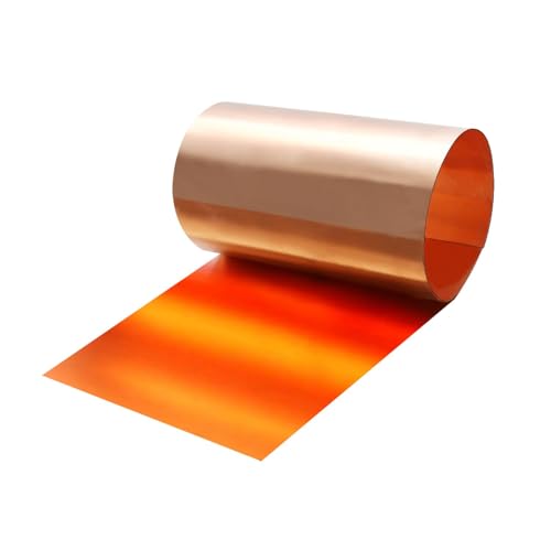 Kupferblechrolle 1000 x 200 x 0,3mm – Weiches Kupferband aus 99,9 % Reinkupfer, biegsam & leitfähig – Für Dach, Heimwerker, Elektronik, Kunst & Modellbau von Sunkoo