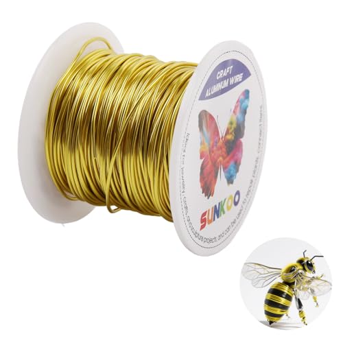 Sunkoo 18 Gauge 1 mm fluoreszierender gelber Aluminium-Basteldraht, 2,4 m, biegbarer Draht für Schmuckherstellung, Modellierung, Floristik, Anker, Verpackung und Modellierprojekte Sunkoo 18 Gauge 1 mm fluoreszierender gelber Aluminium-Basteldraht, 2,4 m, biegbarer Draht für Schmuckherstellung, Modellierung, Floristik, Anker, Verpackung und Modellierprojekte von Sunkoo