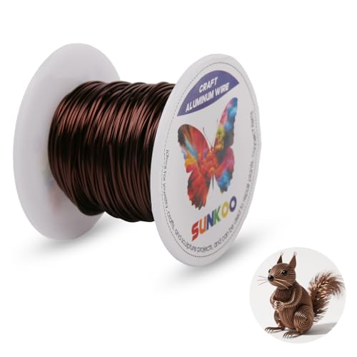 Sunkoo Bronze-Aluminium-Basteldraht, 20 Gauge, 0,8 mm, biegbarer Draht für Schmuckherstellung, Modellierung, Floristik, Anker, Verpackung und Modellierprojekte Sunkoo Bronze-Aluminium-Basteldraht, 20 Gauge, 0,8 mm, biegbarer Draht für Schmuckherstellung, Modellierung, Floristik, Anker, Verpackung und Modellierprojekte von Sunkoo