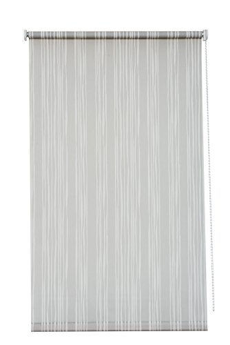 Sunlines HWA10631 Seitenzugrollo Dekor Vertikalstreifen, Tageslicht, PES, grau / weiß, 82 x 180 cm Sunlines HWA10631 Seitenzugrollo Dekor Vertikalstreifen, Tageslicht, PES, grau / weiß, 82 x 180 cm von sunlines