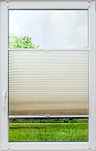 Sunlines Crush, Tageslicht Creme, 85x140 Klemmfix-Plissee, PES, 85 x 140cm von Sunlines