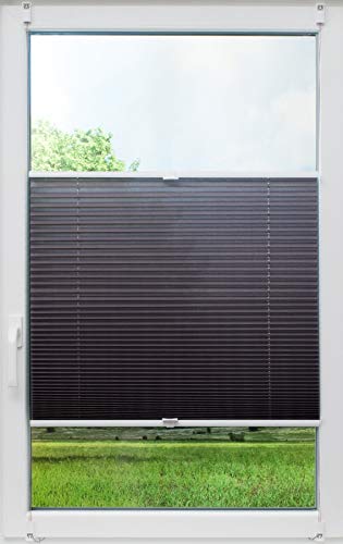 Sunlines Crush, Tageslicht grau, 90x140 Klemmfix-Plissee, PES, 90 x 140cm von Sunlines