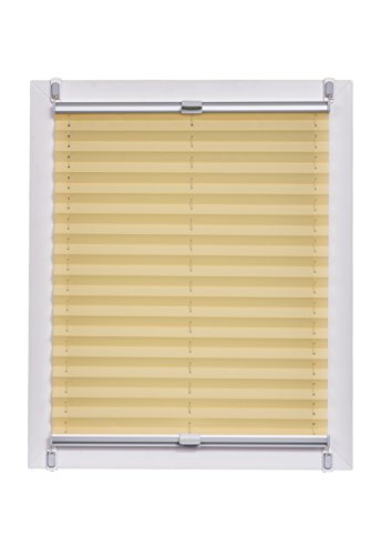 Sunlines Plissee Made in Germany, Tageslicht, Crepes Uni Klemmfix, Silbergraue Schiene, 140 x 150, Stoff, Gelb, 140 x 150cm Sunlines Plissee Made in Germany, Tageslicht, Crepes Uni Klemmfix, Silbergraue Schiene, 140 x 150, Stoff, Gelb, 140 x 150cm von sunlines