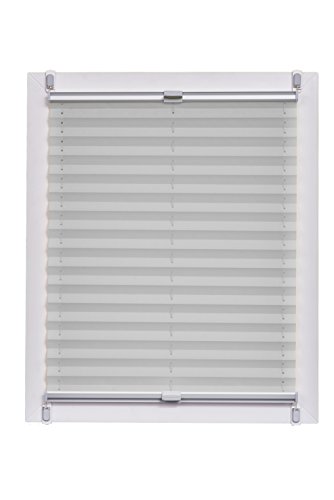 Sunlines Plissee Made in Germany, Tageslicht, Crepes Uni Klemmfix, Silbergraue Schiene, 90 x 220, Stoff, Grau, 90 x 220cm Sunlines Plissee Made in Germany, Tageslicht, Crepes Uni Klemmfix, Silbergraue Schiene, 90 x 220, Stoff, Grau, 90 x 220cm von sunlines