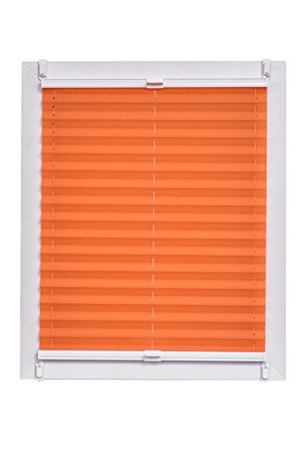 Sunlines Plissee Made in Germany, Tageslicht, Crepes Uni Klemmfix, Weisse Schiene, 110 x 150 Plissee, Stoff, Orange, 110 x 2.3 x 150 cm, 1 Einheiten Sunlines Plissee Made in Germany, Tageslicht, Crepes Uni Klemmfix, Weisse Schiene, 110 x 150 Plissee, Stoff, Orange, 110 x 2.3 x 150 cm, 1 Einheiten von sunlines