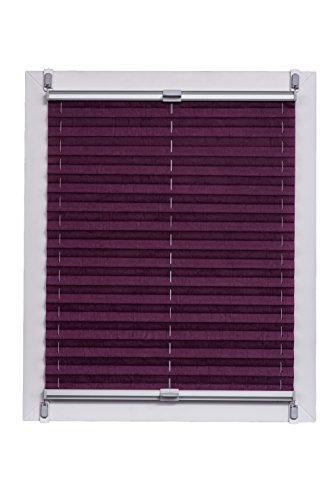 Sunlines Plissee Made in Germany, Tageslicht, Echtcrush, Violett, Klemmfix, Silbergraue Schiene, 55 x 150, Stoff, Pflaume, 55 x 2.3 x 150 cm Sunlines Plissee Made in Germany, Tageslicht, Echtcrush, Violett, Klemmfix, Silbergraue Schiene, 55 x 150, Stoff, Pflaume, 55 x 2.3 x 150 cm von sunlines