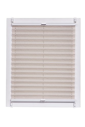 Plissee Made in Germany, Tageslicht, Echtcrush, natur, Klemmfix, weisse Schiene, 70 x 150 Plissee Made in Germany, Tageslicht, Echtcrush, natur, Klemmfix, weisse Schiene, 70 x 150 von sunlines