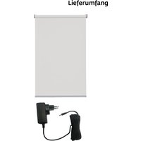 sunlines Elektrisches Rollo "New York", Lichtschutz, Sichtschutz, mit Bohren, freihängend, appgesteuert via Bluetooth, mit Motor und Akku, weißer Fallstab von Sunlines