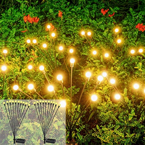 Sunlisky Firefly Solar Garden Lights, Pack of 2 Fireflies Garden Lights, 2 Light Modes (Constant or Flashing), Waterproof, Weatherproof Solar Floor Lights Outdoor for Walkway von Sunlisky