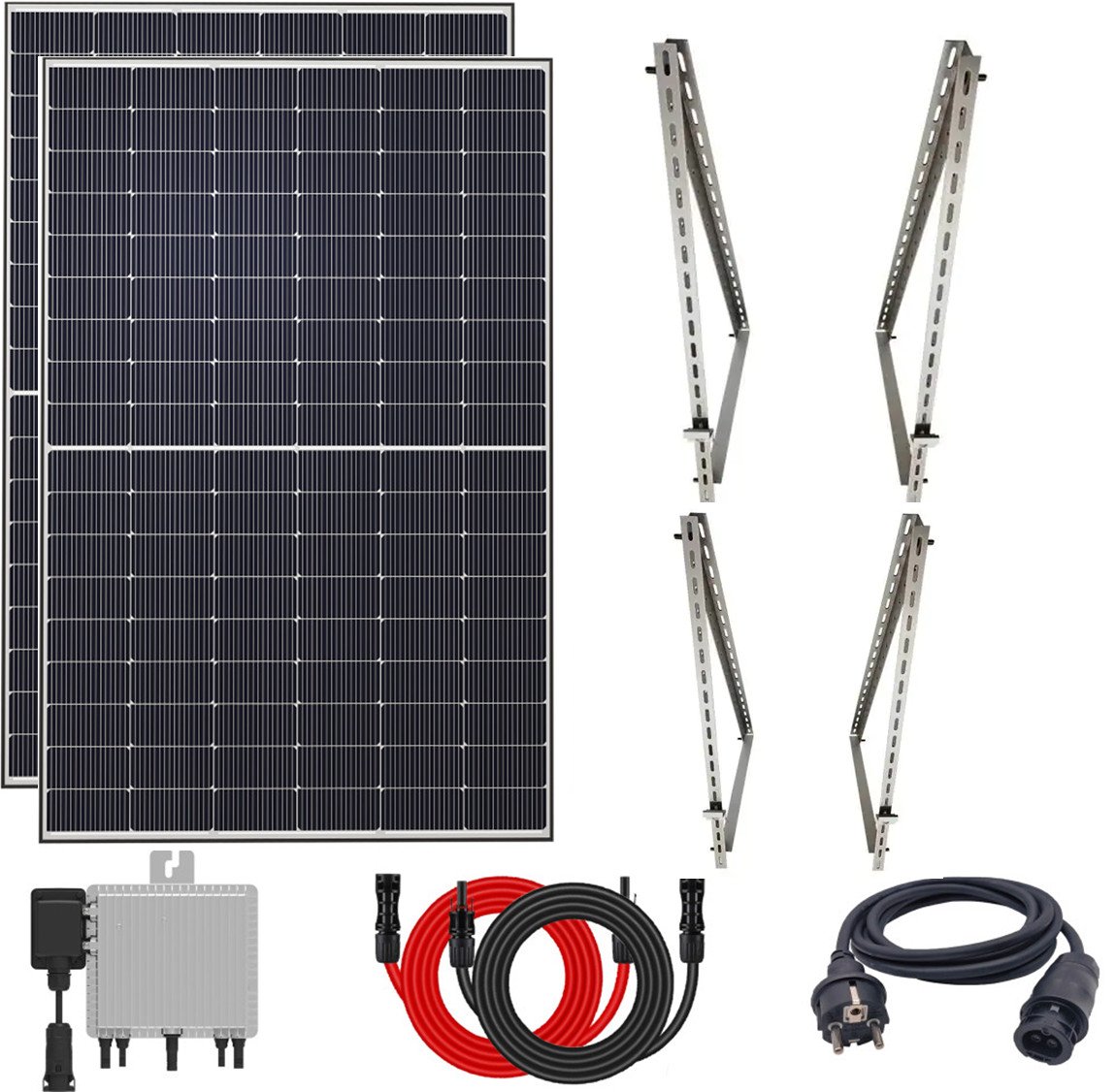 SunLit Solar Balkonkraftwerk 860 Watt Easy Switch 2x430 Wp mit Halterung SunLit Solar Balkonkraftwerk 860 Watt Easy Switch 2x430 Wp mit Halterung von Sunlit