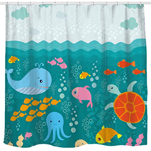 Sunlit Kraken Modernes Design Herstellungsmaterial Decor Stoff Duschvorhang Nautisches Thema Schwarz und Weiß Oktopus Arme Sunlit Kraken Modernes Design Herstellungsmaterial Decor Stoff Duschvorhang Nautisches Thema Schwarz und Weiß Oktopus Arme von Sunlit