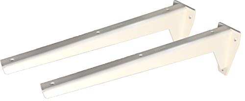 Sunload Regalbodenträger Schwerlastträger L-Profil Konsole Stahl verzinkt weiß pulverlackiert (2 x 480 mm) von Sunload