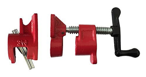 Sunload Rohr-Schraubzwinge für 3/4" Rohre Rohrzwinge lange Schraubzwinge Pipe Clamp von Sunload