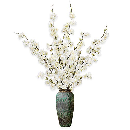 Sunm Boutique Shiny Flower Künstliche Kirschblüten, Seide, Pfirsich-Blumenarrangements, hohe Kunstpflanze, 109 cm hoch, für Hochzeit, Büro, Party, Hotel, Hof, Heimdekoration, 4 Stück Sunm Boutique Shiny Flower Künstliche Kirschblüten, Seide, Pfirsich-Blumenarrangements, hohe Kunstpflanze, 109 cm hoch, für Hochzeit, Büro, Party, Hotel, Hof, Heimdekoration, 4 Stück von Sunm Boutique