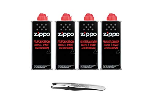 Zippo Zubehör Set 2 enthält 4X Zippo Benzin und eine Pinzette von Sunmondo + Zippo