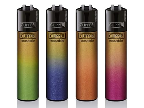 Clipper® Feuerzeuge 4er Set (Gold Gradient) von Sunmondo