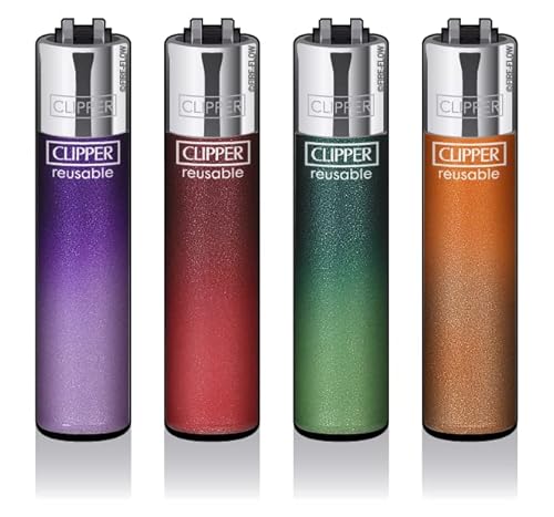 Clipper® Feuerzeuge 4er Set (Metallic Gradient #5) von Sunmondo